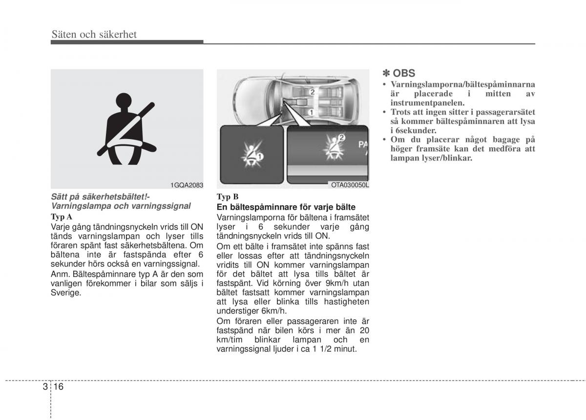 KIA Picanto II 2 instruktionsbok / page 36