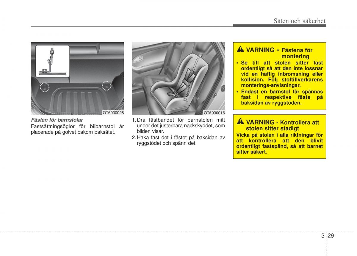 KIA Picanto II 2 instruktionsbok / page 49