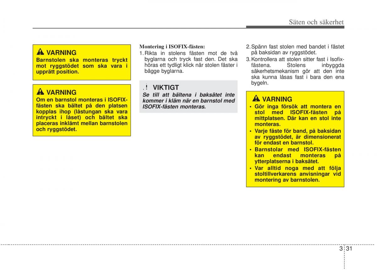 KIA Picanto II 2 instruktionsbok / page 51