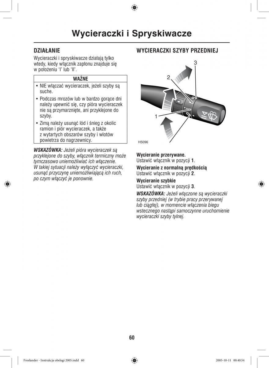 Land Rover Freelander I 1 instrukcja obslugi / page 60