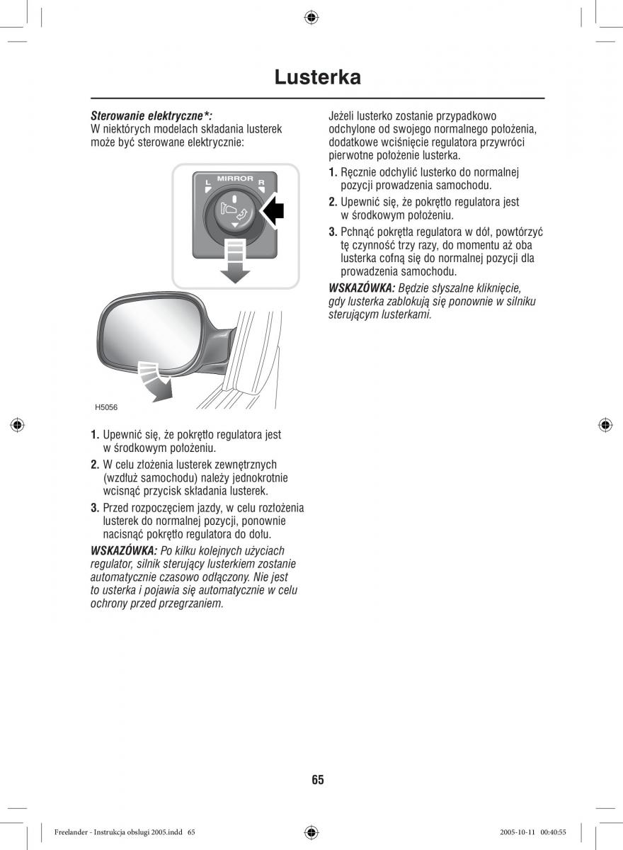 Land Rover Freelander I 1 instrukcja obslugi / page 65