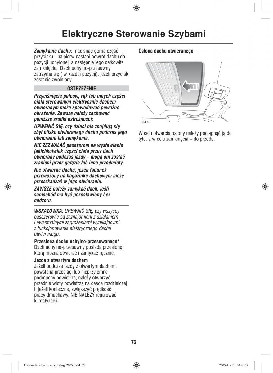 Land Rover Freelander I 1 instrukcja obslugi / page 72