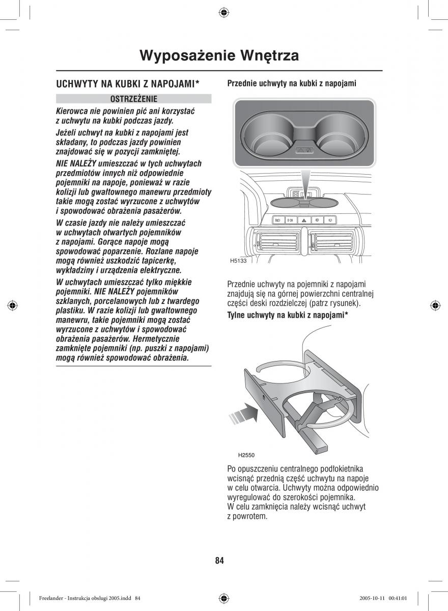 Land Rover Freelander I 1 instrukcja obslugi / page 84