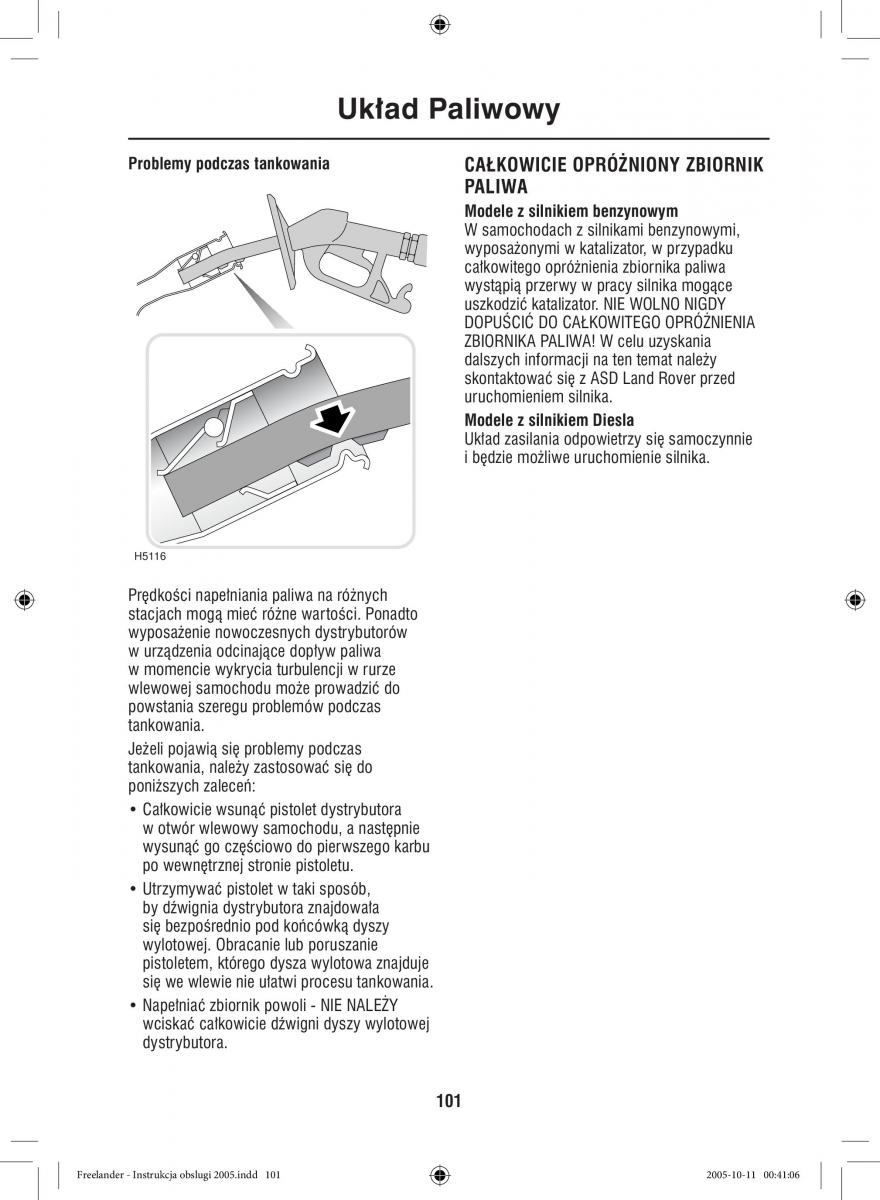 Land Rover Freelander I 1 instrukcja obslugi / page 101