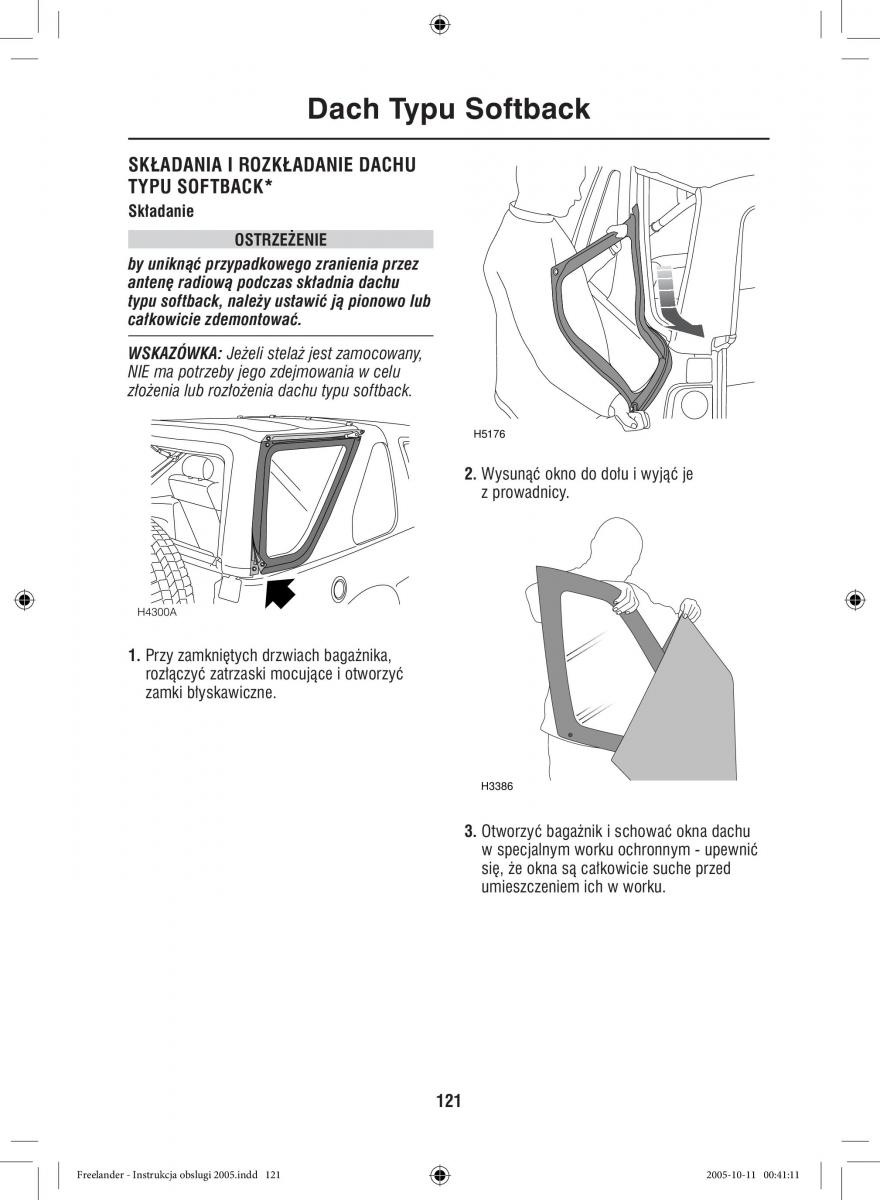 Land Rover Freelander I 1 instrukcja obslugi / page 121