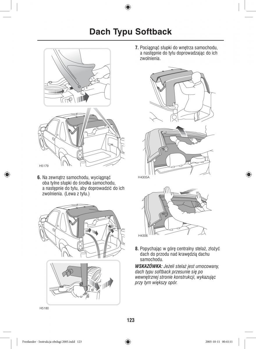 Land Rover Freelander I 1 instrukcja obslugi / page 123