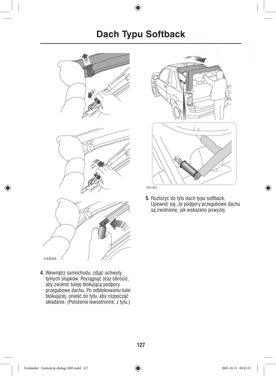 Land Rover Freelander I 1 instrukcja obslugi / page 127