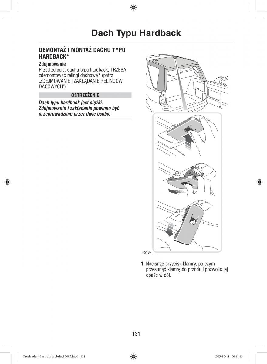 Land Rover Freelander I 1 instrukcja obslugi / page 131