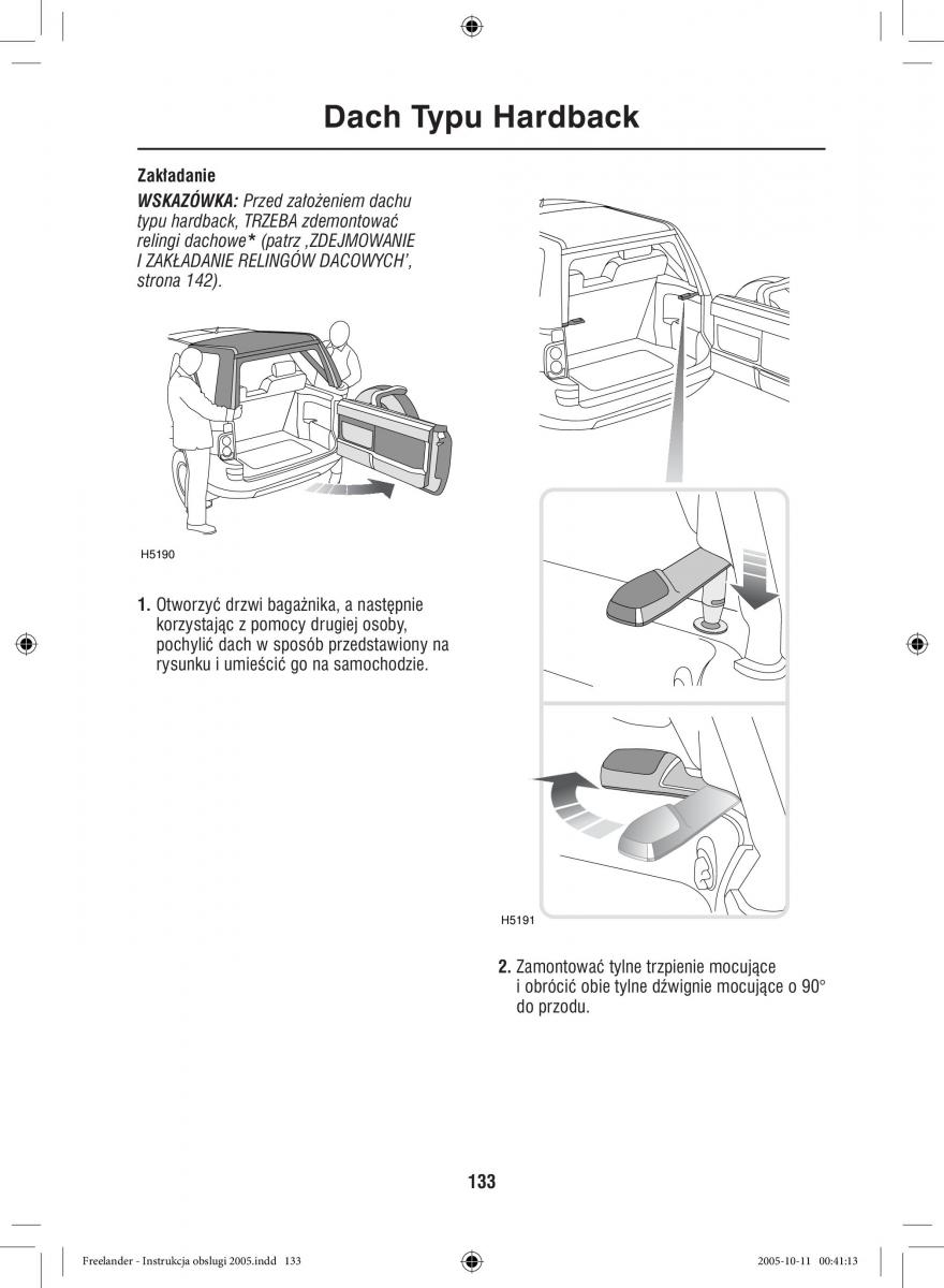 Land Rover Freelander I 1 instrukcja obslugi / page 133