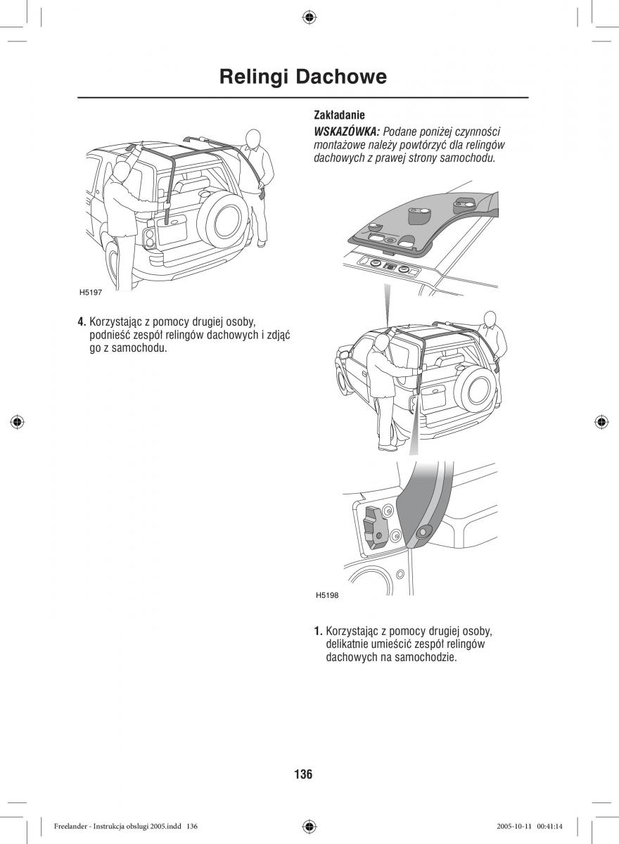 Land Rover Freelander I 1 instrukcja obslugi / page 136