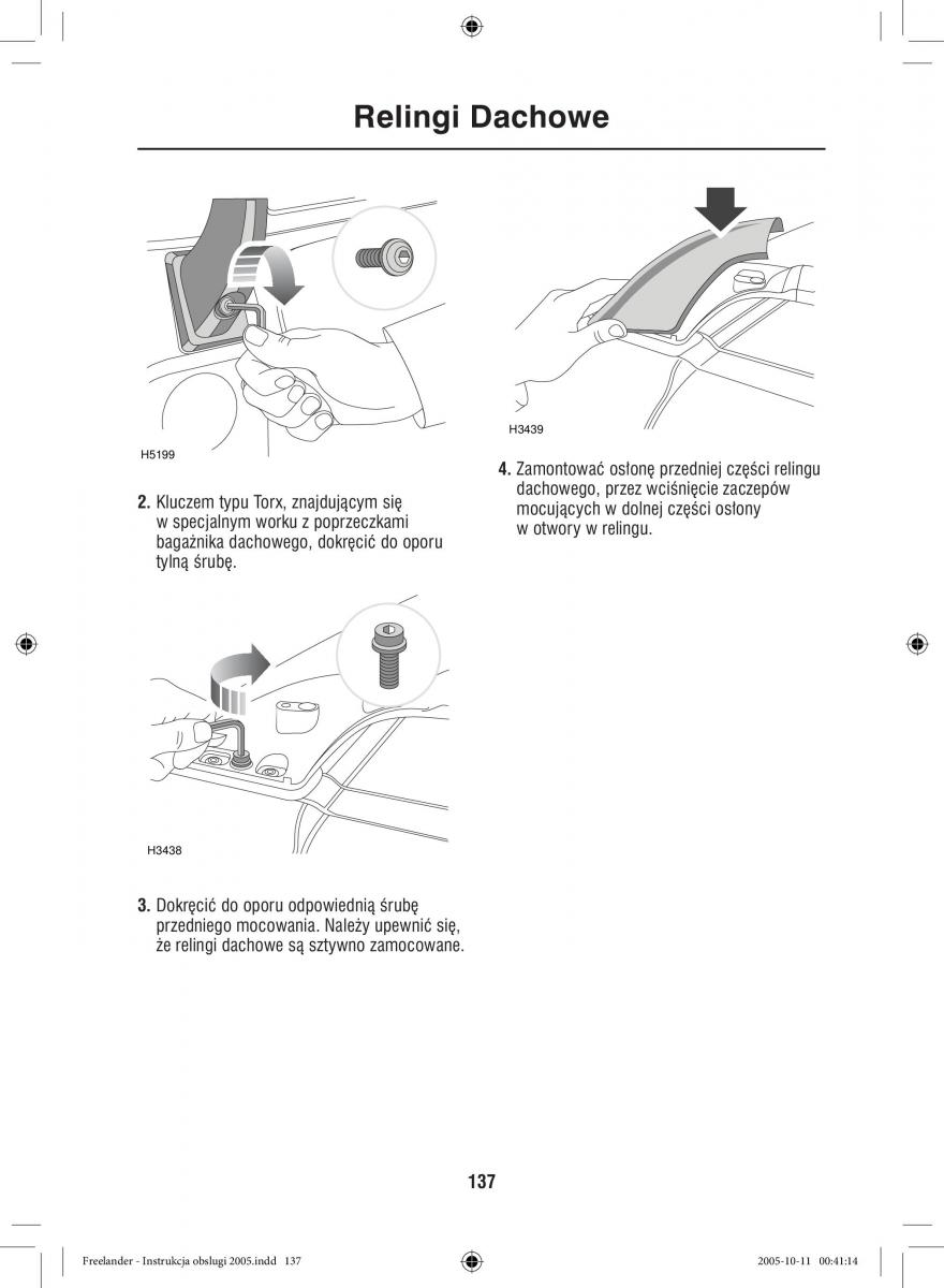 Land Rover Freelander I 1 instrukcja obslugi / page 137