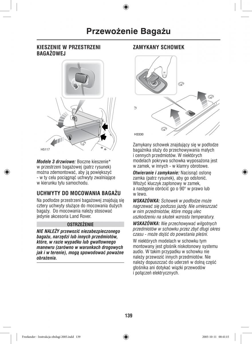 Land Rover Freelander I 1 instrukcja obslugi / page 139