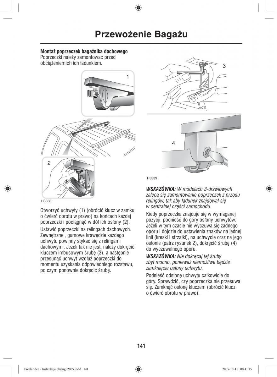 Land Rover Freelander I 1 instrukcja obslugi / page 141