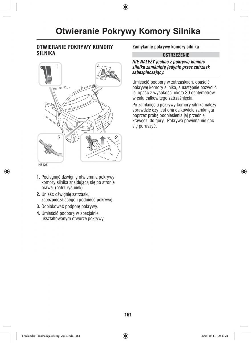 Land Rover Freelander I 1 instrukcja obslugi / page 161