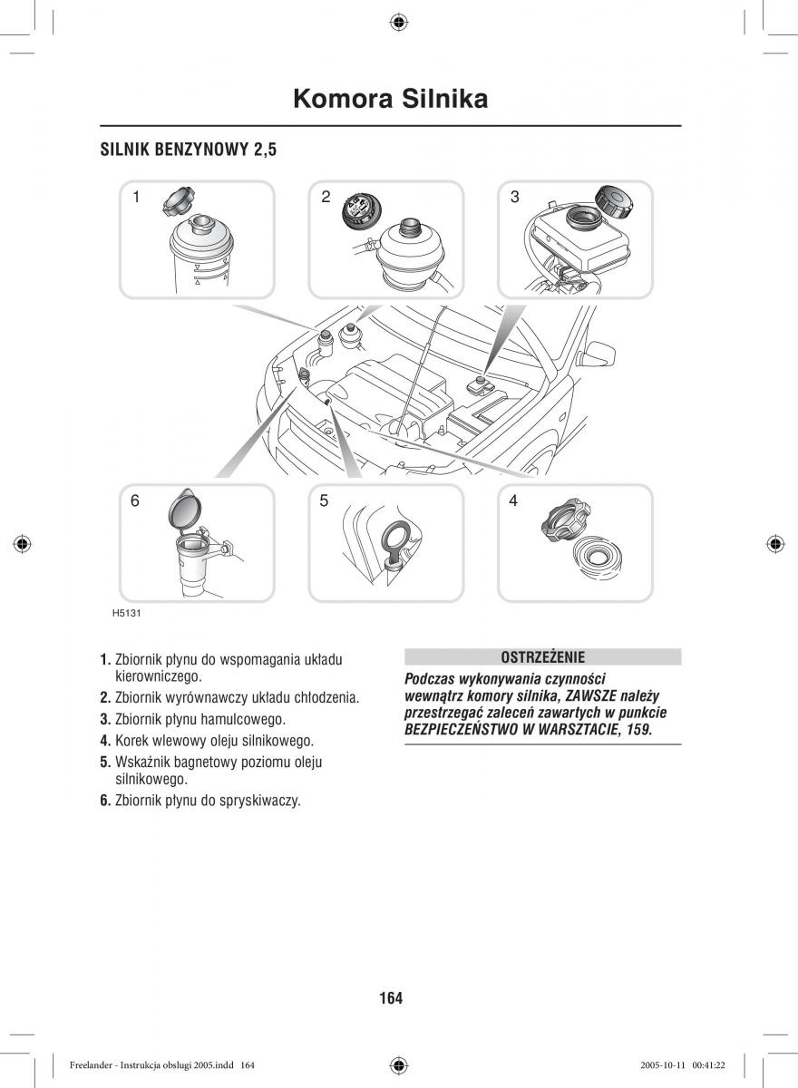 Land Rover Freelander I 1 instrukcja obslugi / page 164