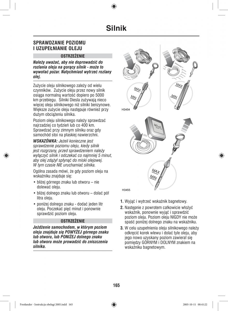 Land Rover Freelander I 1 instrukcja obslugi / page 165