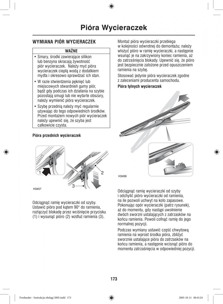 Land Rover Freelander I 1 instrukcja obslugi / page 173