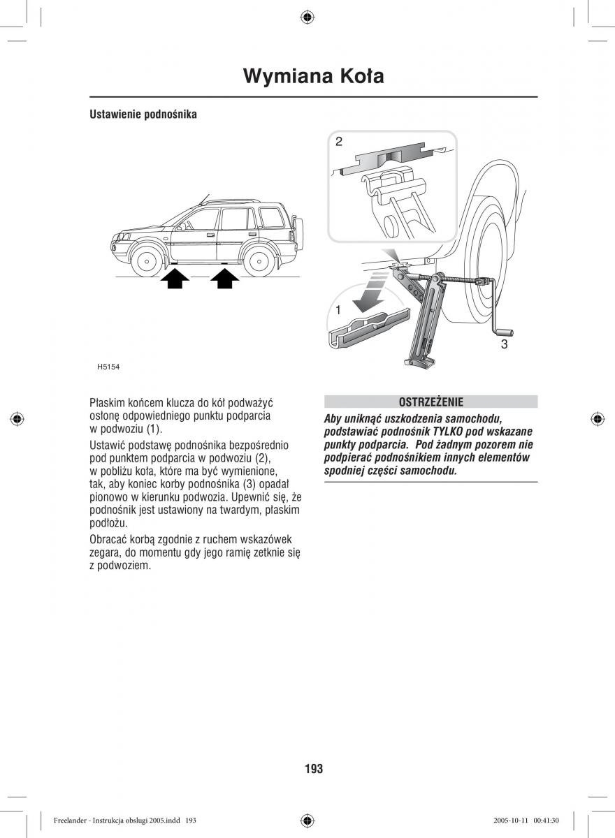 Land Rover Freelander I 1 instrukcja obslugi / page 193