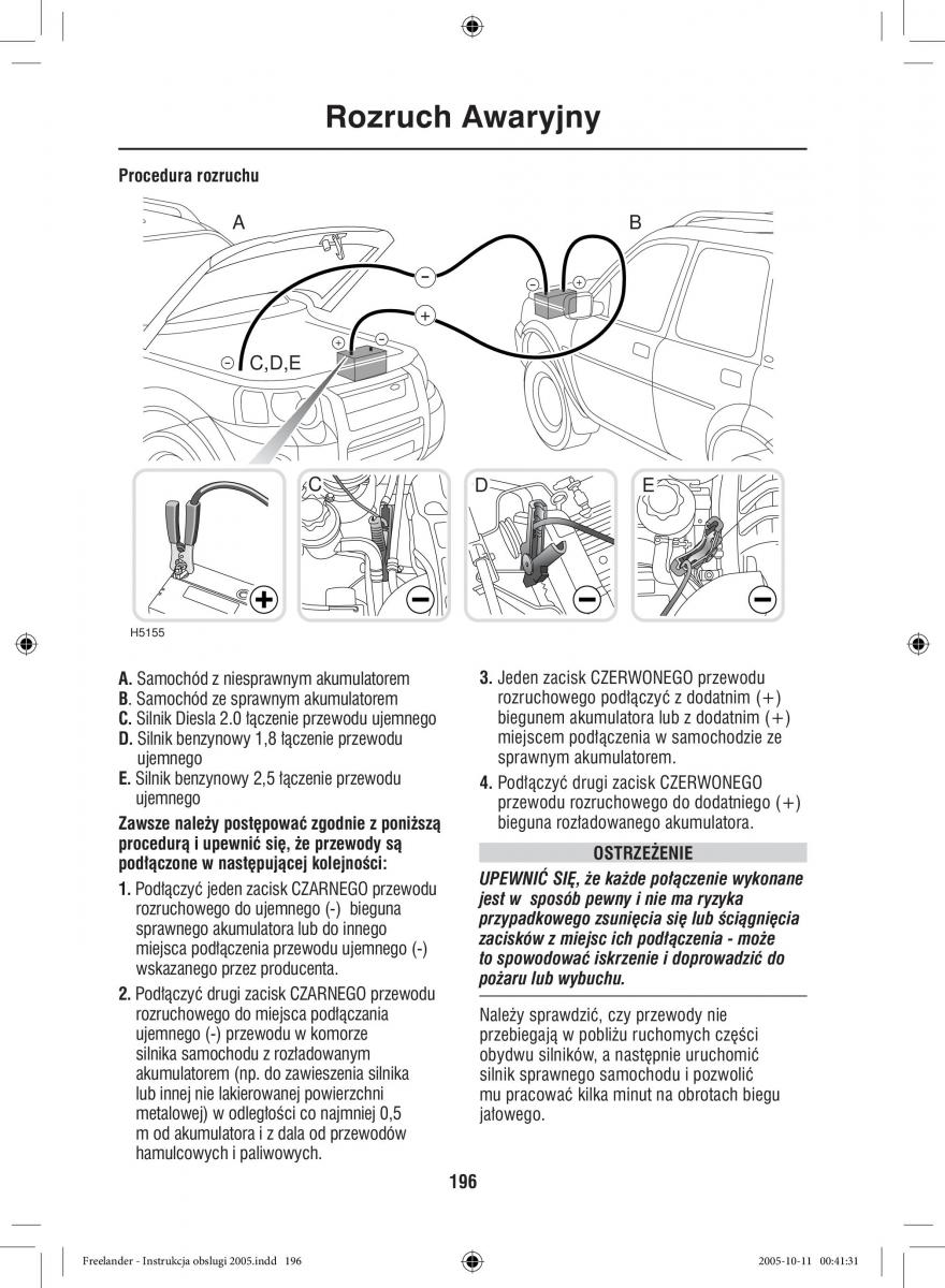 Land Rover Freelander I 1 instrukcja obslugi / page 196