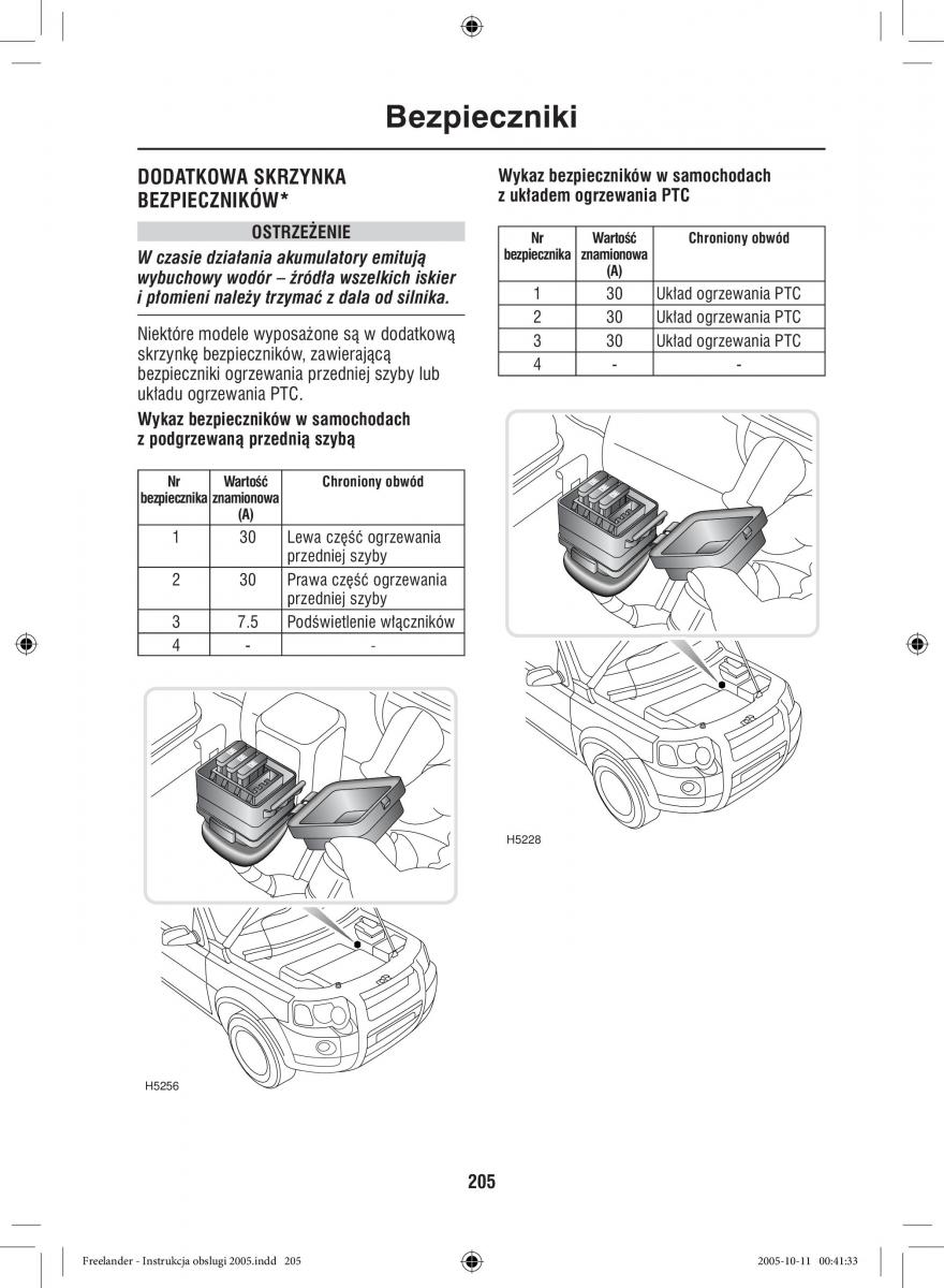 Land Rover Freelander I 1 instrukcja obslugi / page 205