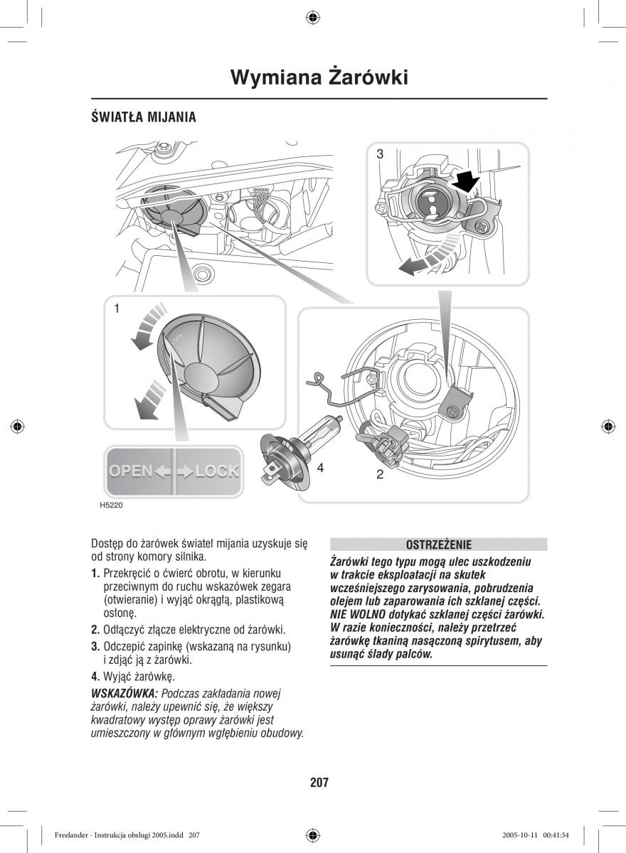 Land Rover Freelander I 1 instrukcja obslugi / page 207