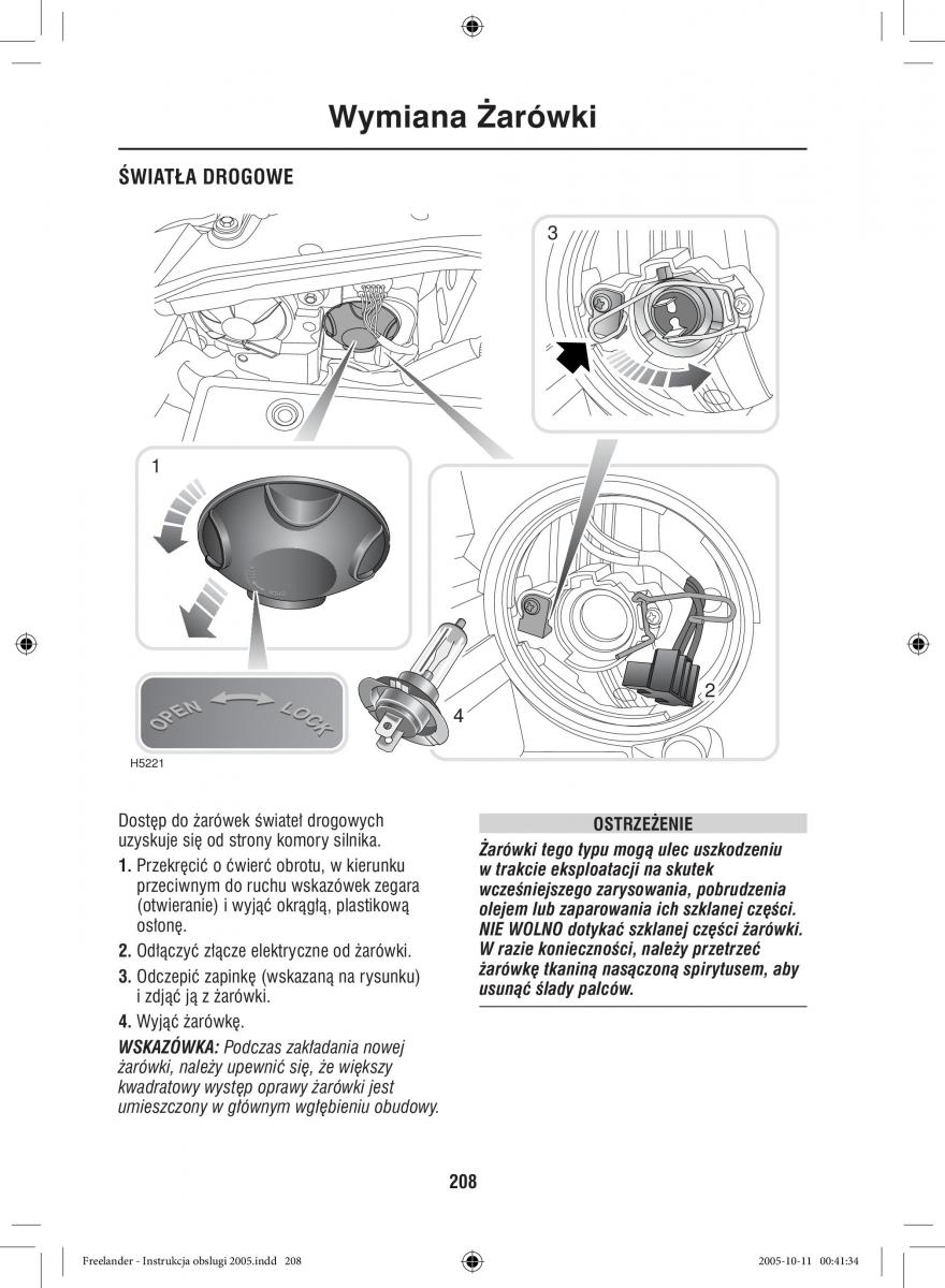 Land Rover Freelander I 1 instrukcja obslugi / page 208