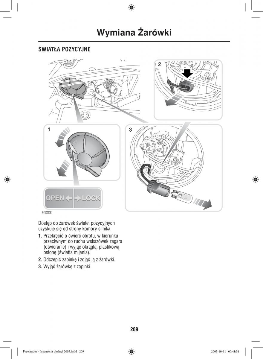 Land Rover Freelander I 1 instrukcja obslugi / page 209