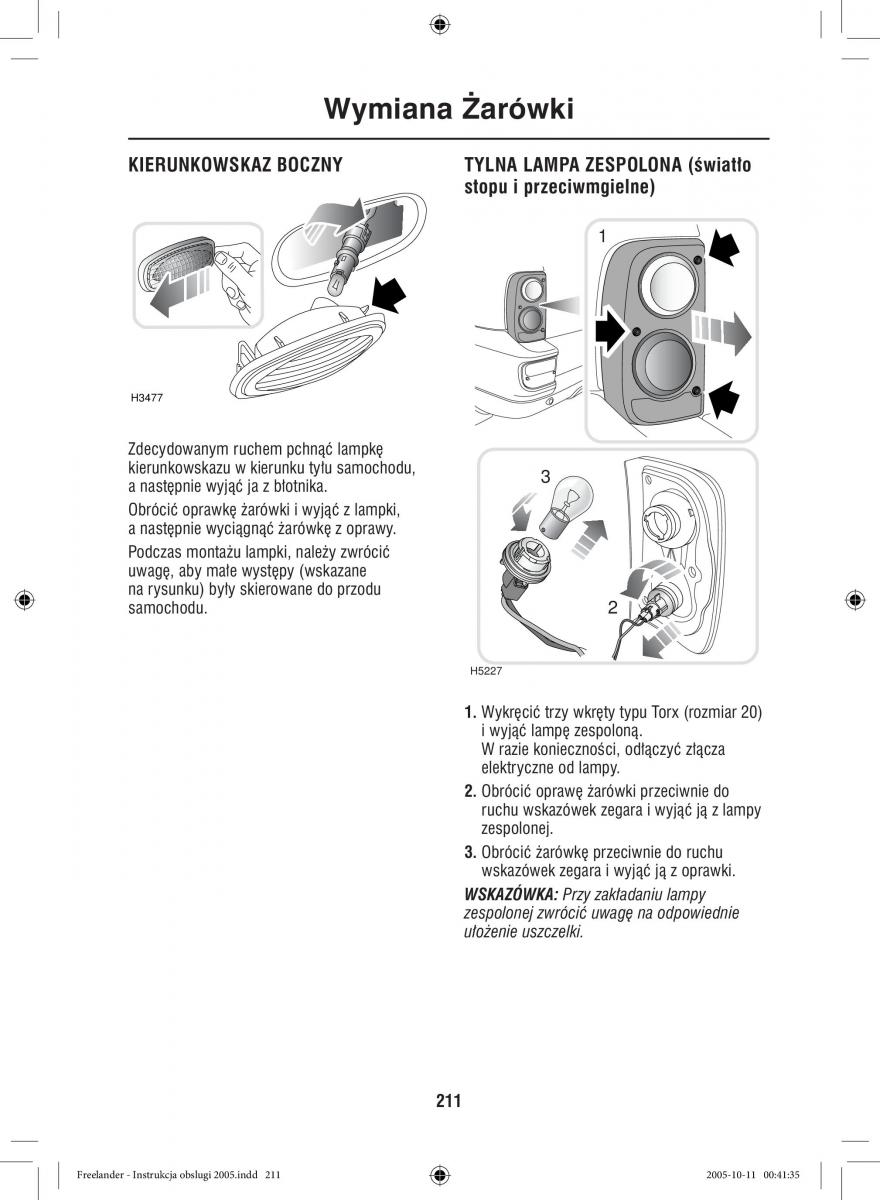 Land Rover Freelander I 1 instrukcja obslugi / page 211