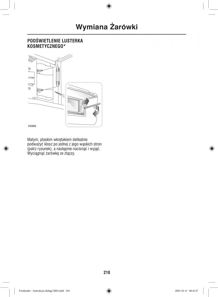 Land Rover Freelander I 1 instrukcja obslugi / page 218