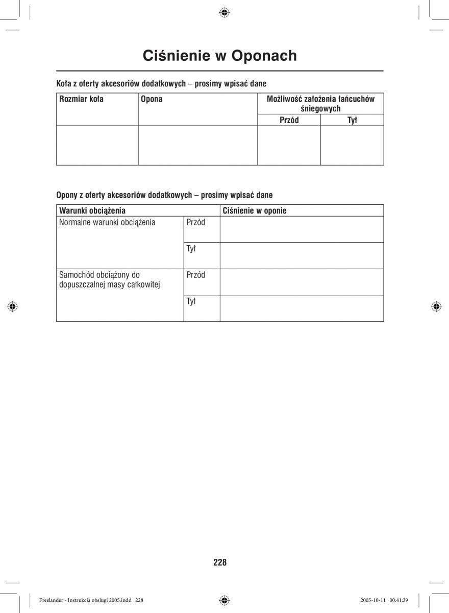 Land Rover Freelander I 1 instrukcja obslugi / page 228