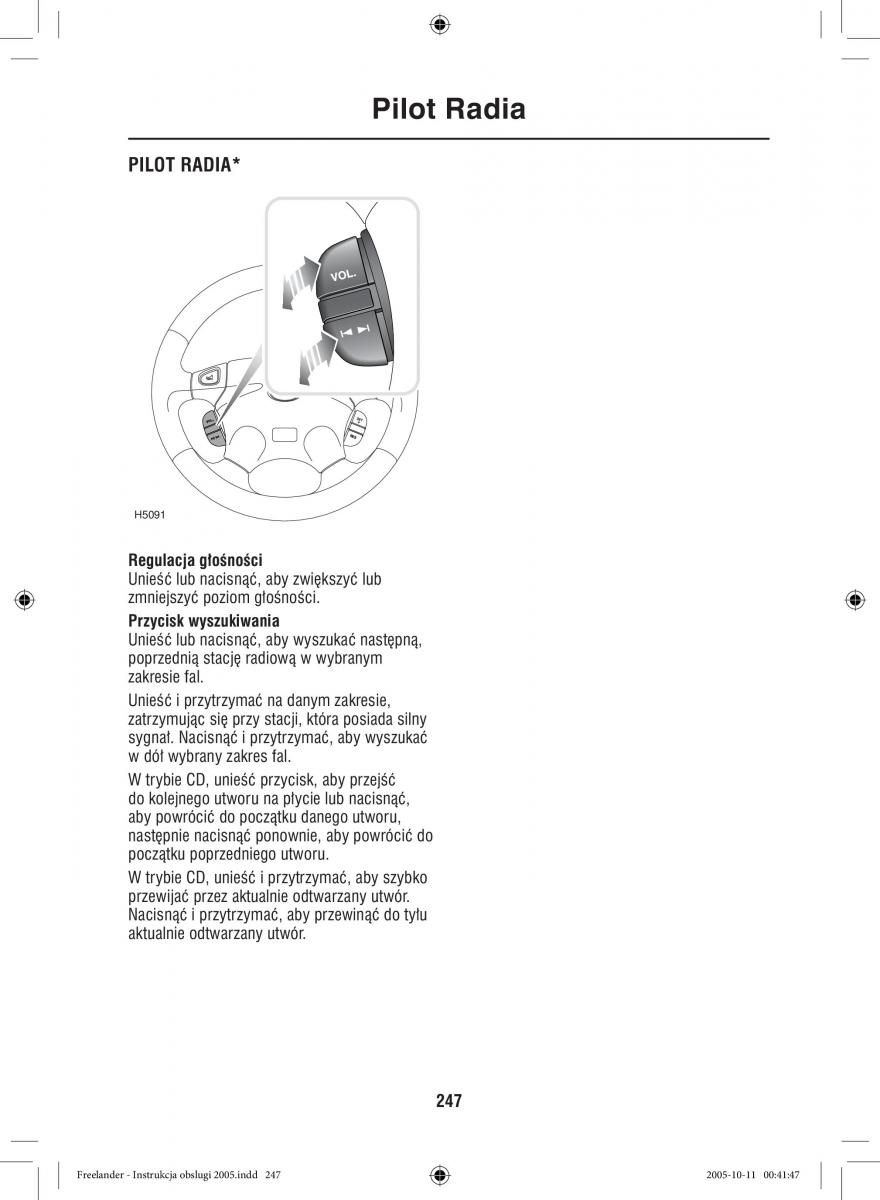 Land Rover Freelander I 1 instrukcja obslugi / page 247