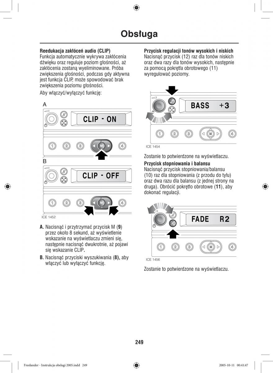 Land Rover Freelander I 1 instrukcja obslugi / page 249