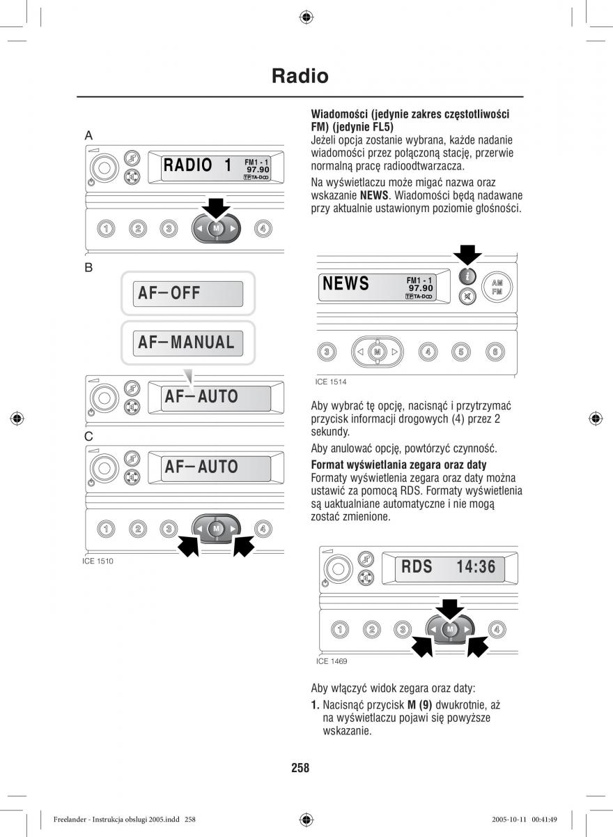 Land Rover Freelander I 1 instrukcja obslugi / page 258