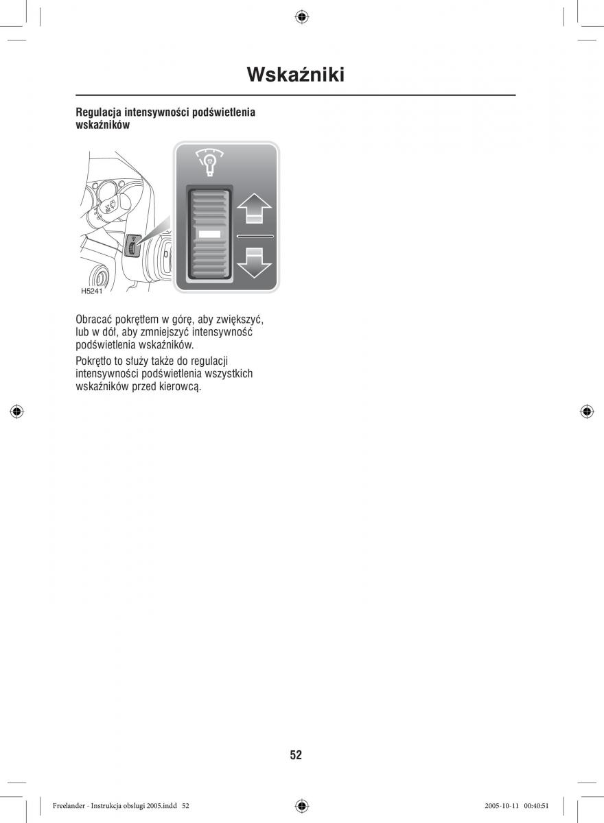 Land Rover Freelander I 1 instrukcja obslugi / page 52