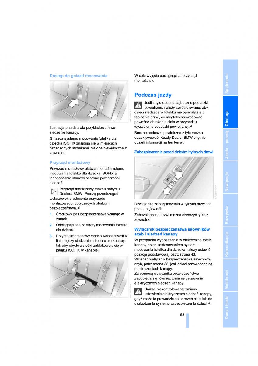 BMW 7 E65 E66 E67 instrukcja obslugi / page 55