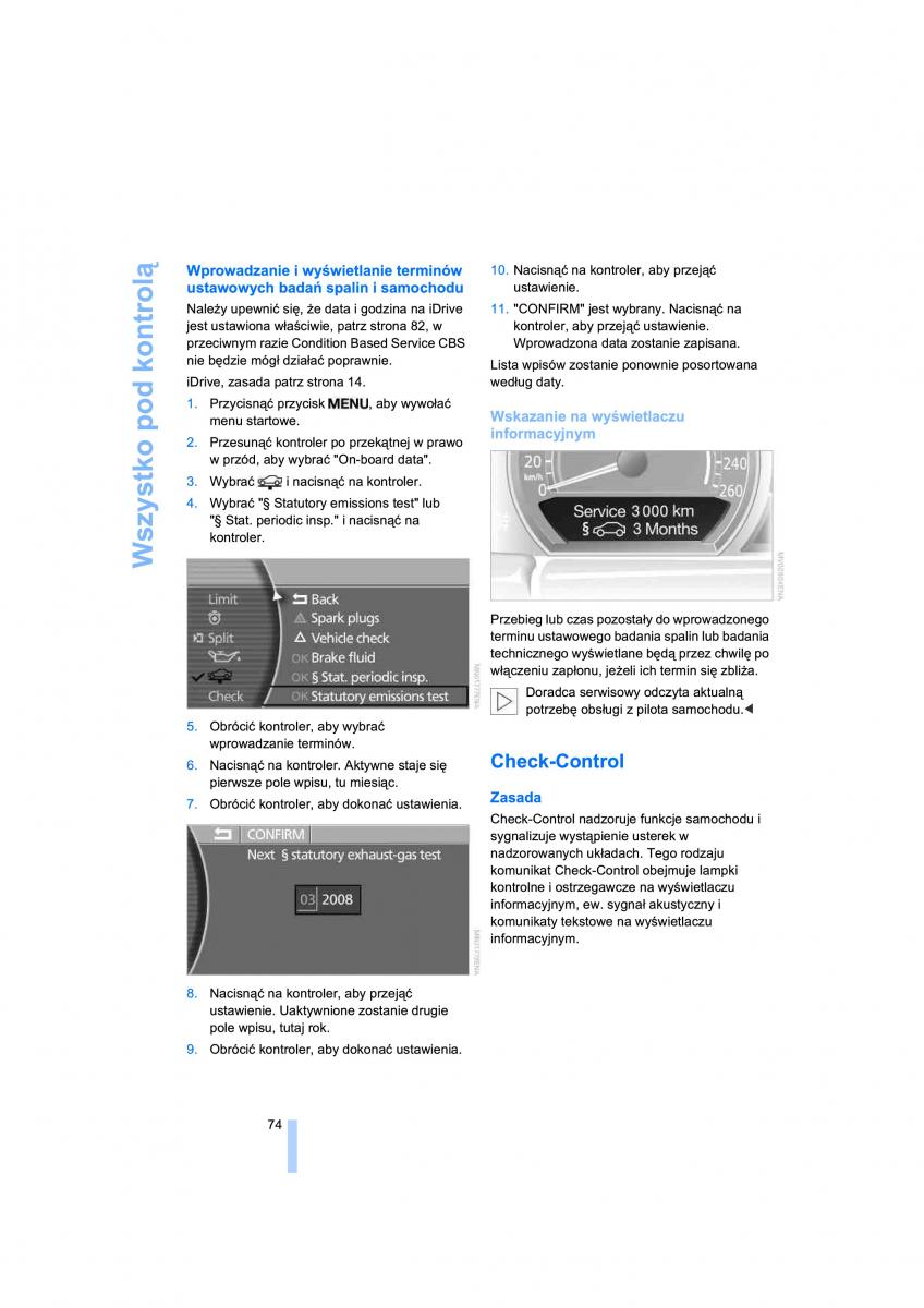 BMW 7 E65 E66 E67 instrukcja obslugi / page 76