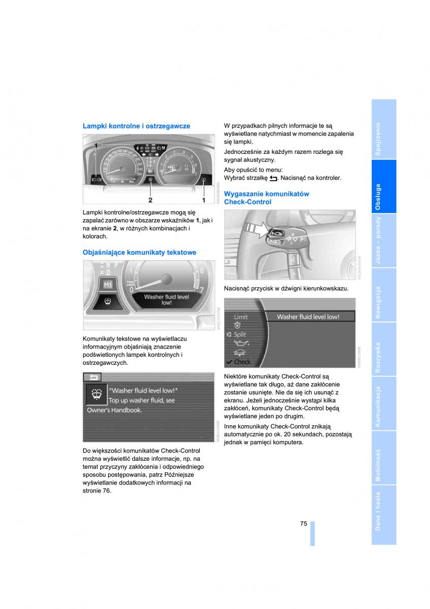 BMW 7 E65 E66 E67 instrukcja obslugi / page 77