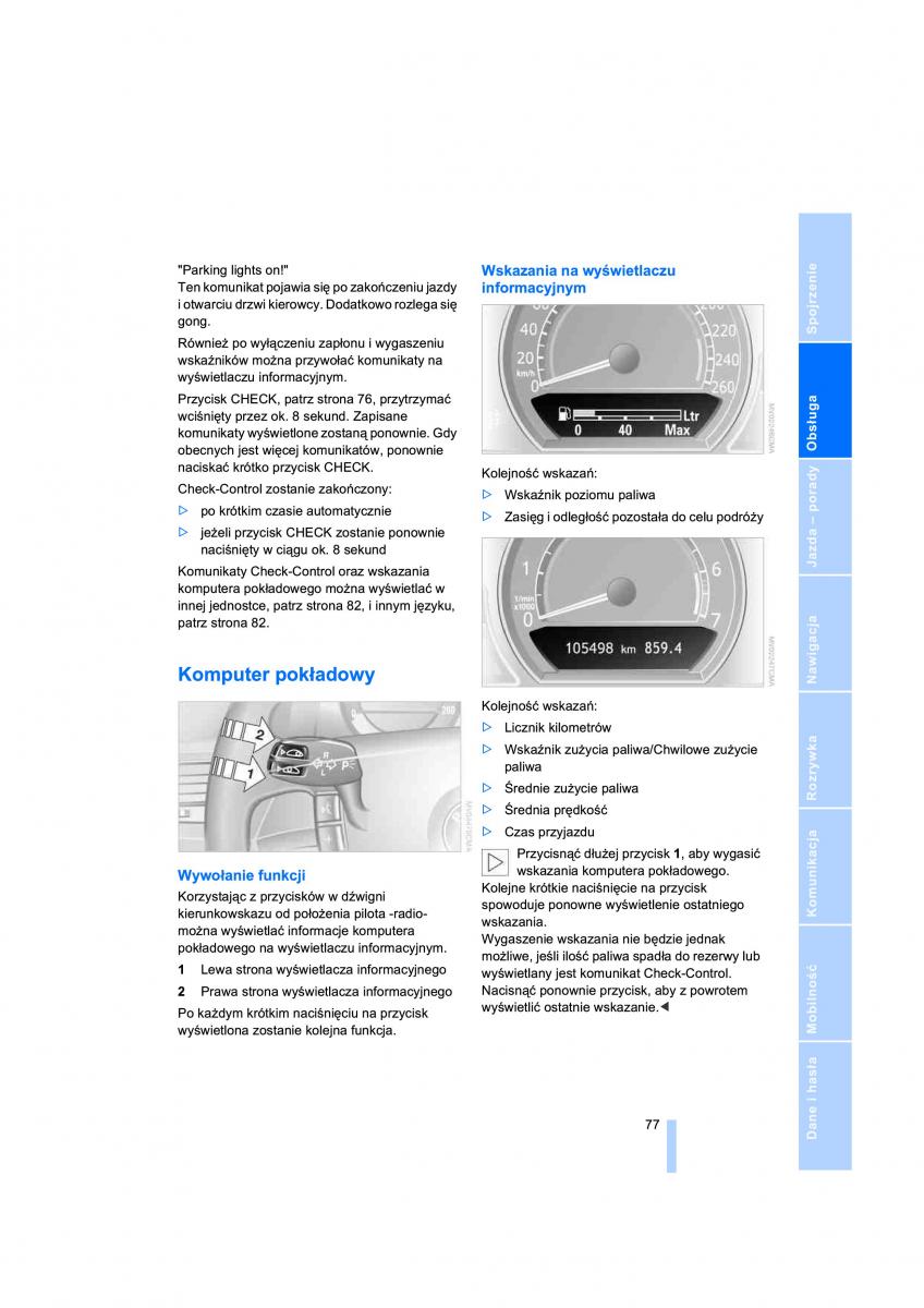 BMW 7 E65 E66 E67 instrukcja obslugi / page 79