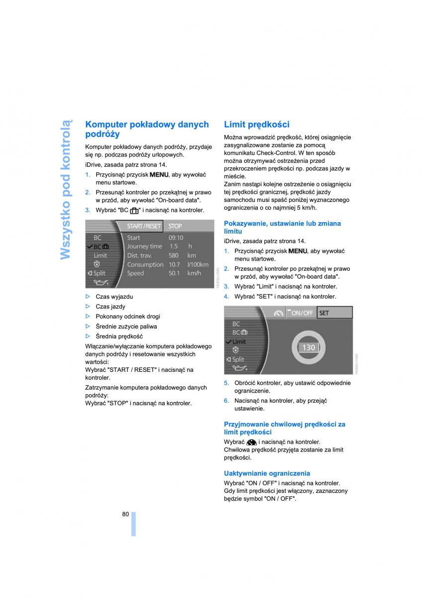 BMW 7 E65 E66 E67 instrukcja obslugi / page 82