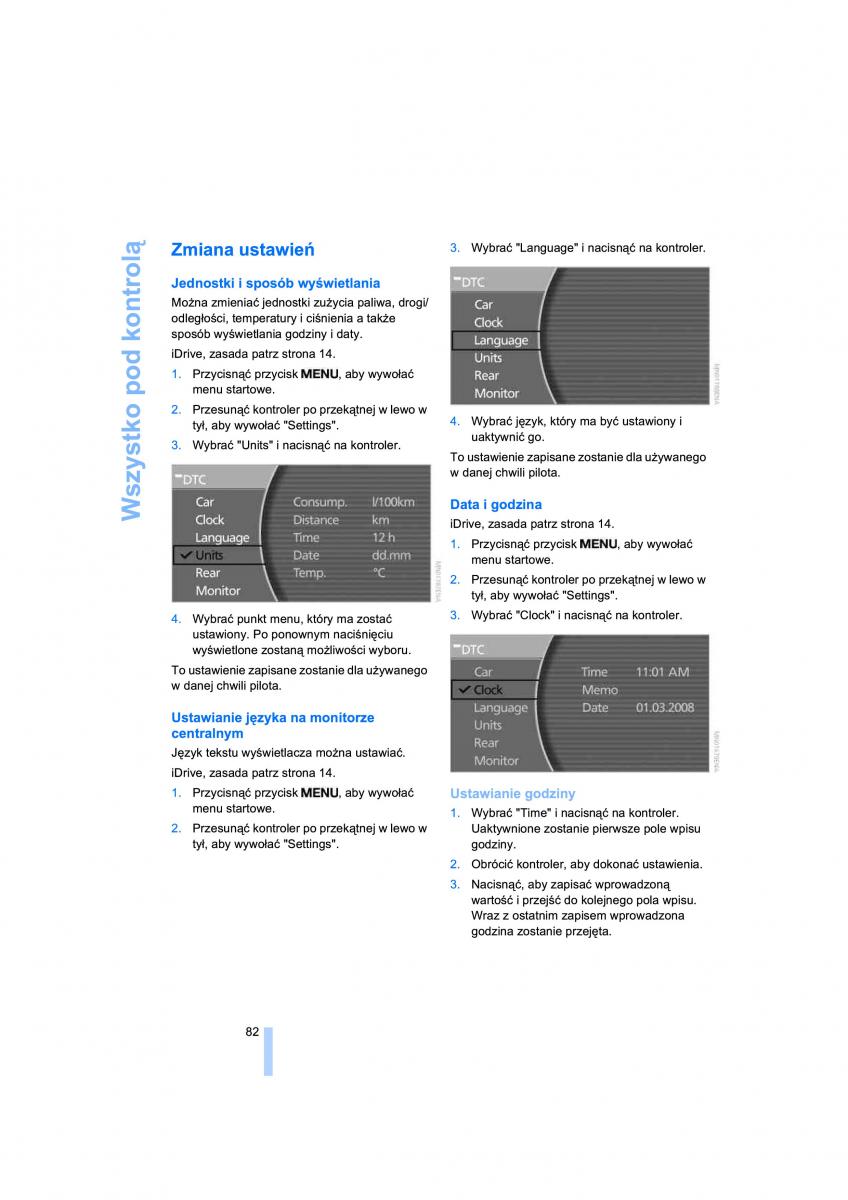 BMW 7 E65 E66 E67 instrukcja obslugi / page 84