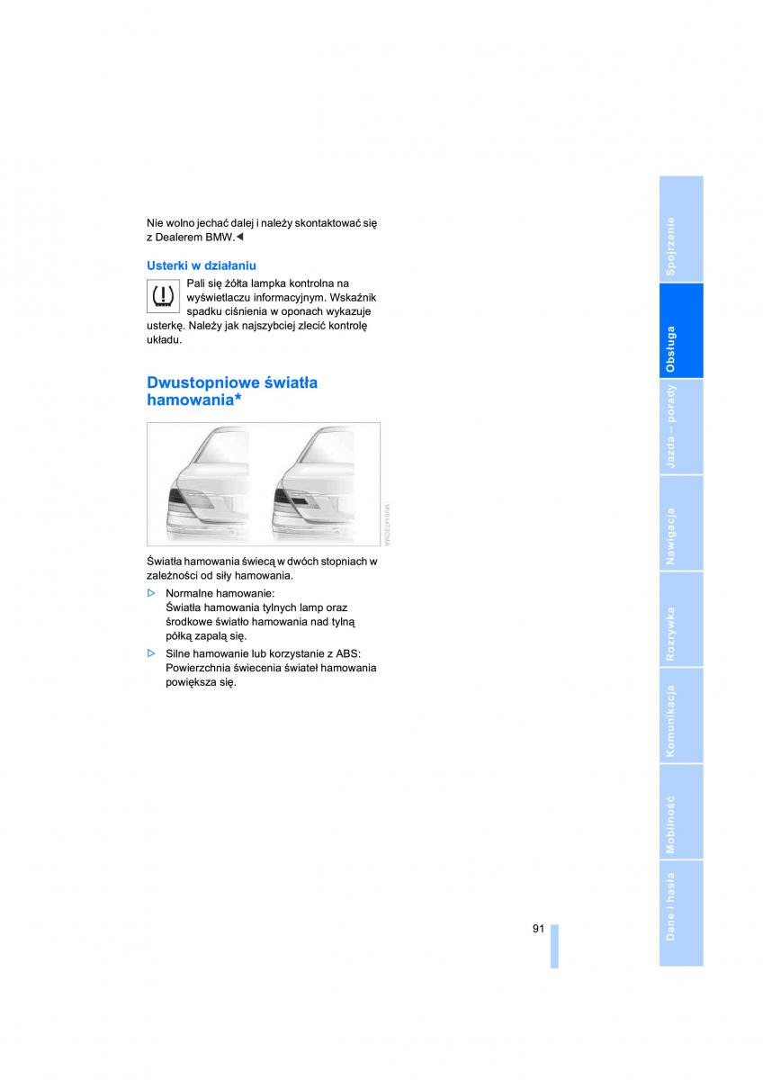 BMW 7 E65 E66 E67 instrukcja obslugi / page 93