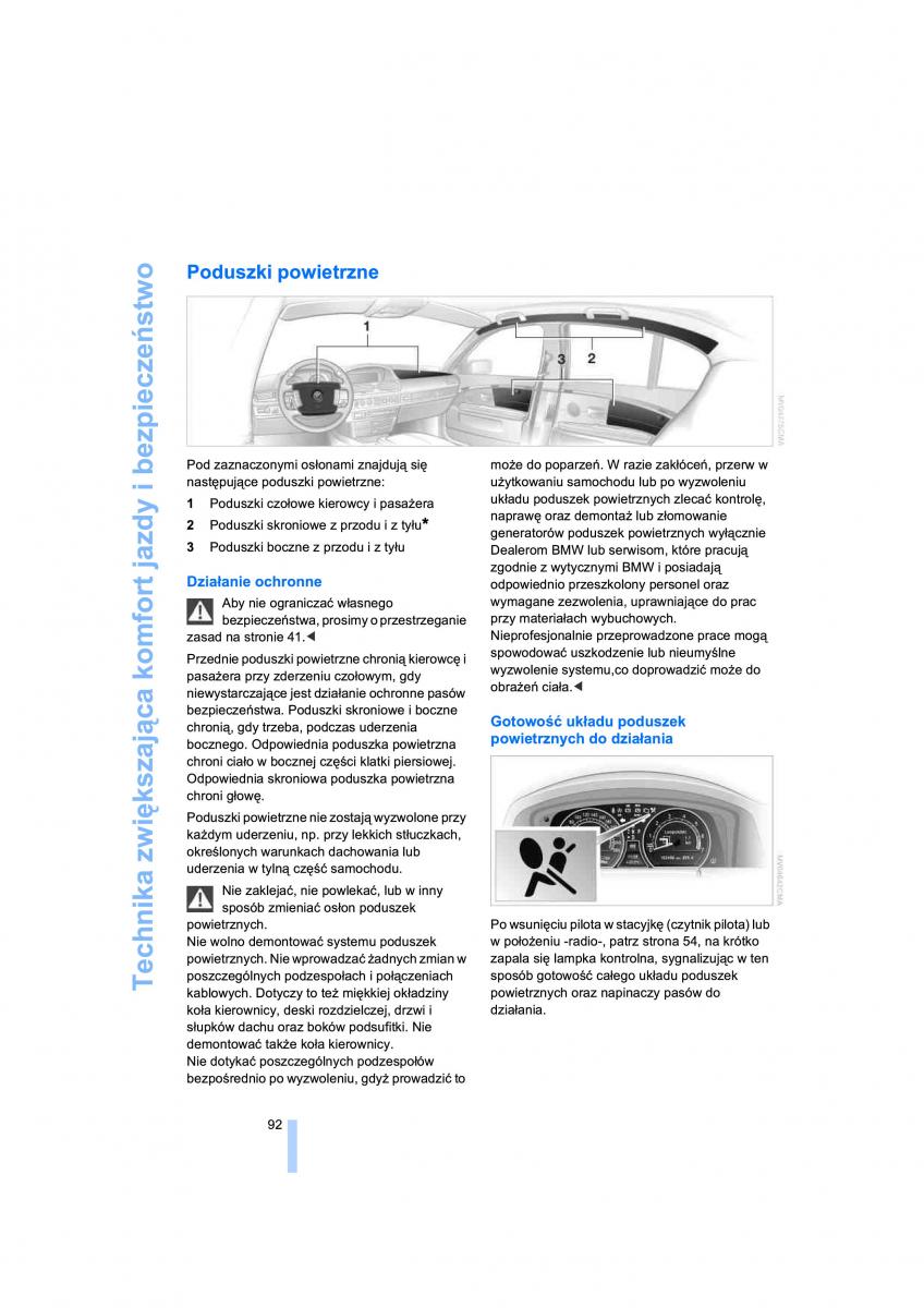 BMW 7 E65 E66 E67 instrukcja obslugi / page 94