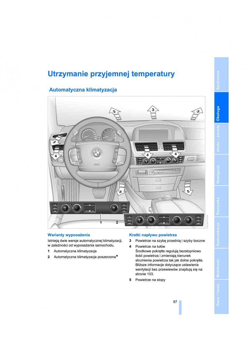 BMW 7 E65 E66 E67 instrukcja obslugi / page 99