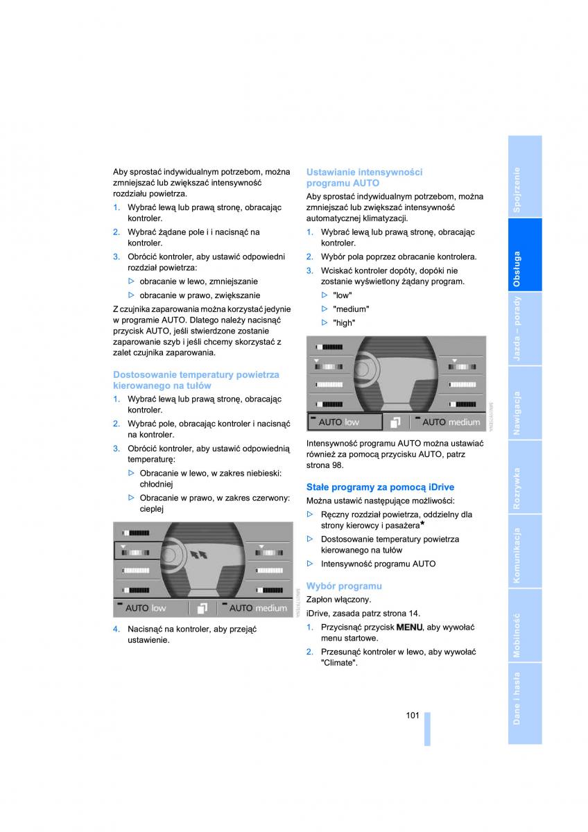 BMW 7 E65 E66 E67 instrukcja obslugi / page 103