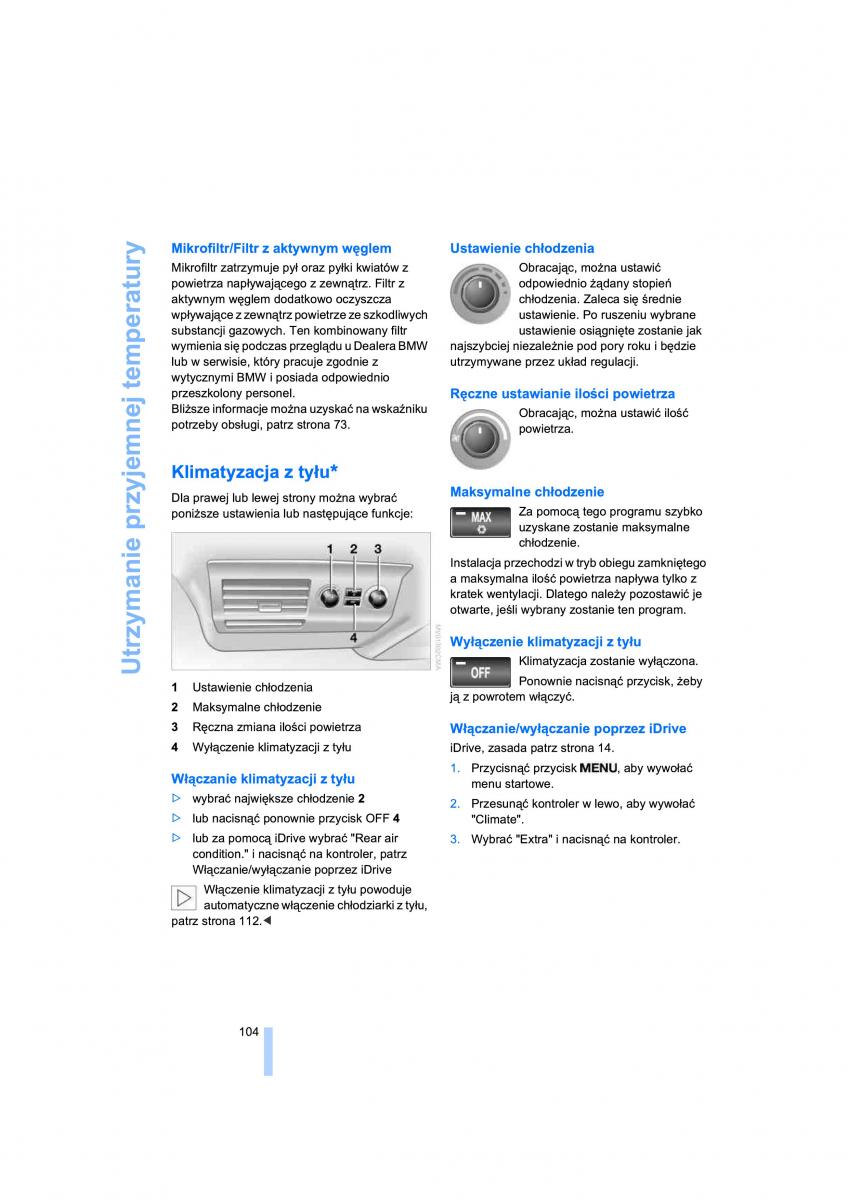 BMW 7 E65 E66 E67 instrukcja obslugi / page 106