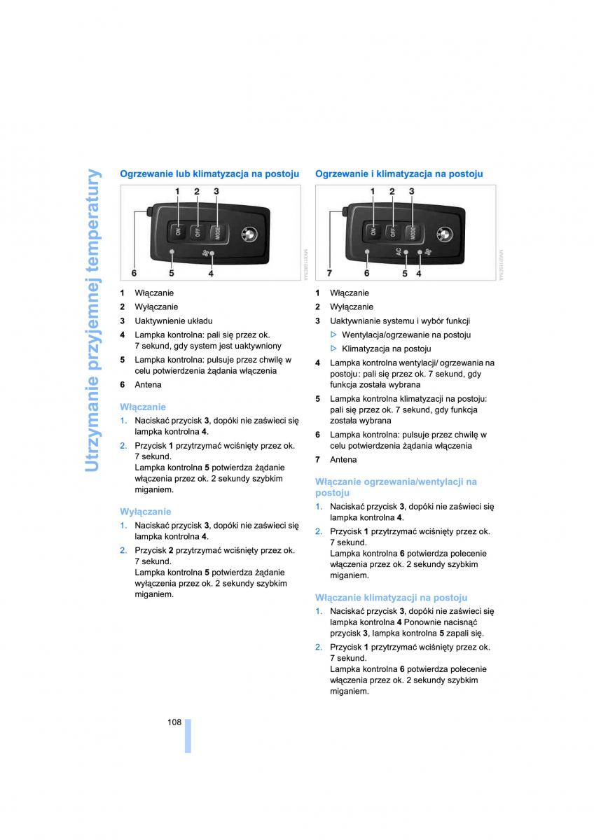 BMW 7 E65 E66 E67 instrukcja obslugi / page 110