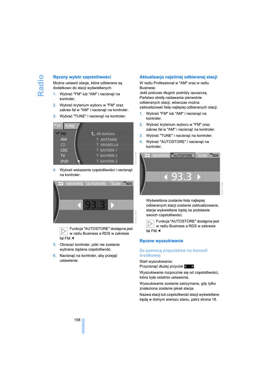 BMW 7 E65 E66 E67 instrukcja obslugi / page 160