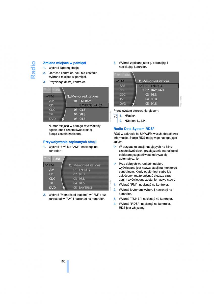 BMW 7 E65 E66 E67 instrukcja obslugi / page 162