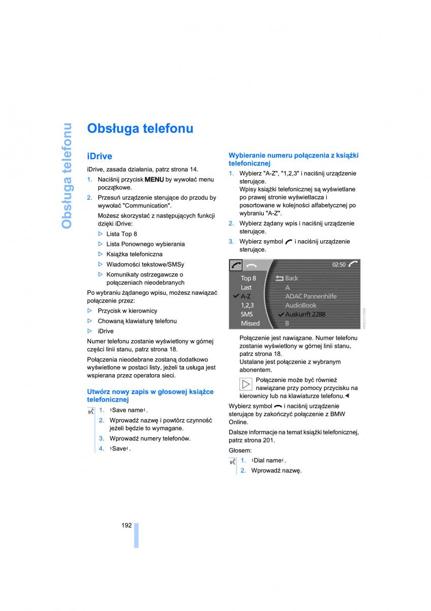 BMW 7 E65 E66 E67 instrukcja obslugi / page 194