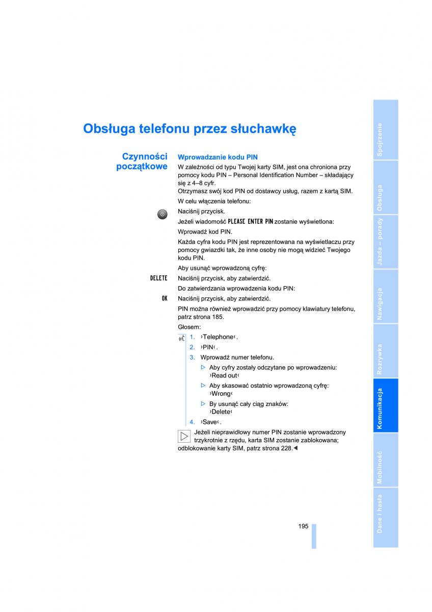 BMW 7 E65 E66 E67 instrukcja obslugi / page 197